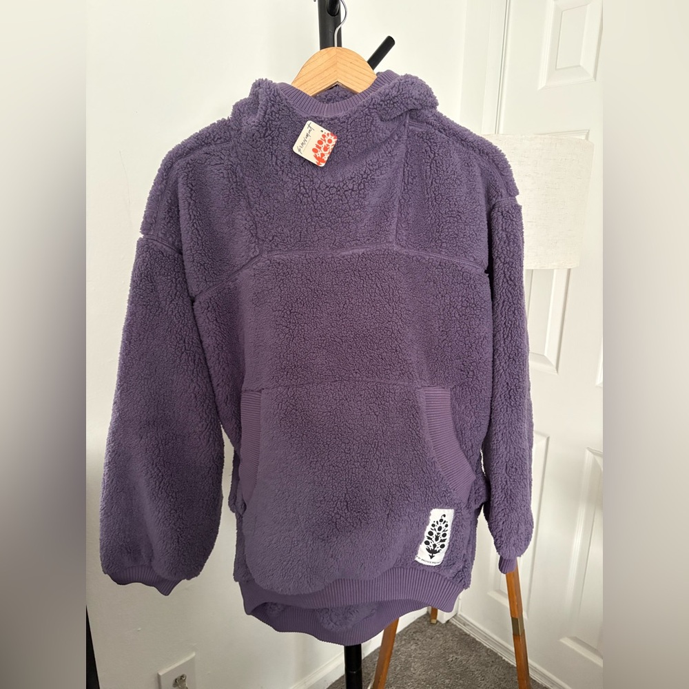 NWT FREE PEOPLE MOVEMENT Scout It Out Fleece Pullover | Graphite MSRP $148 - Picture 6 of 10